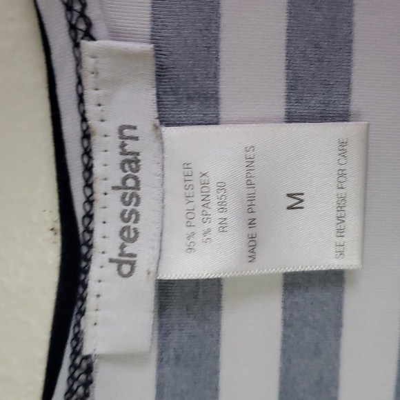 Dressbarn striped summer tank top, coastal nautical vibes, women's medium - Picture 4 of 8